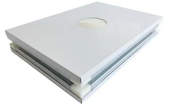 Wonclean PIR cleanroom panel B1 fire-rated polyurethane core technical cross-section