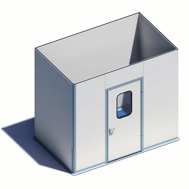 90 degree cleanroom partition system 3D structure