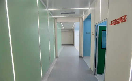 Wonclean professional cleanroom HPL ceiling system installation featuring seamless hygienic surface