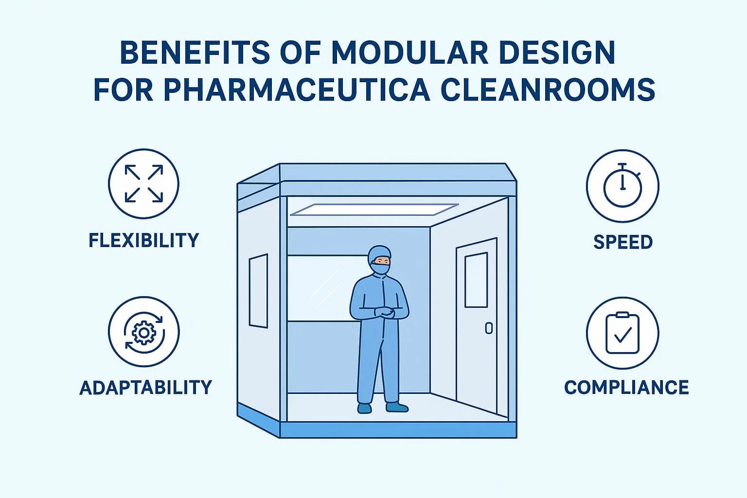 Modular Pharmaceutical Cleanroom Design Diagram