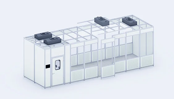 Prefabricated clean room components