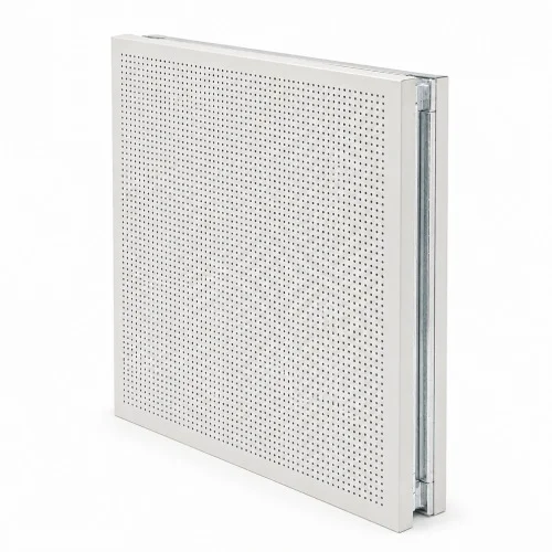 Perforated soundproof acoustic panel with grid frame