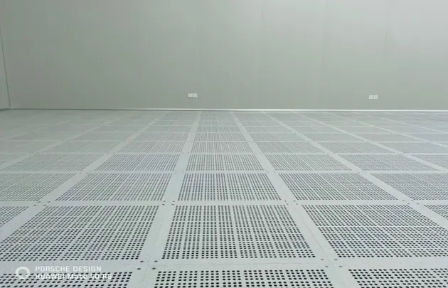 Semiconductor cleanroom raised return floor detail for airflow zoning and pressure control