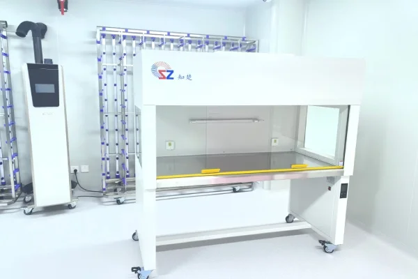 Laboratory animal facility sterilization and transfer support zone with cleanroom panels and stainless steel equipment