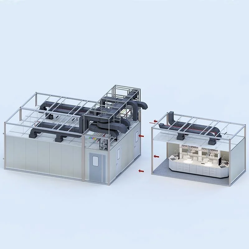 Modular clean room ceiling and FFU grid