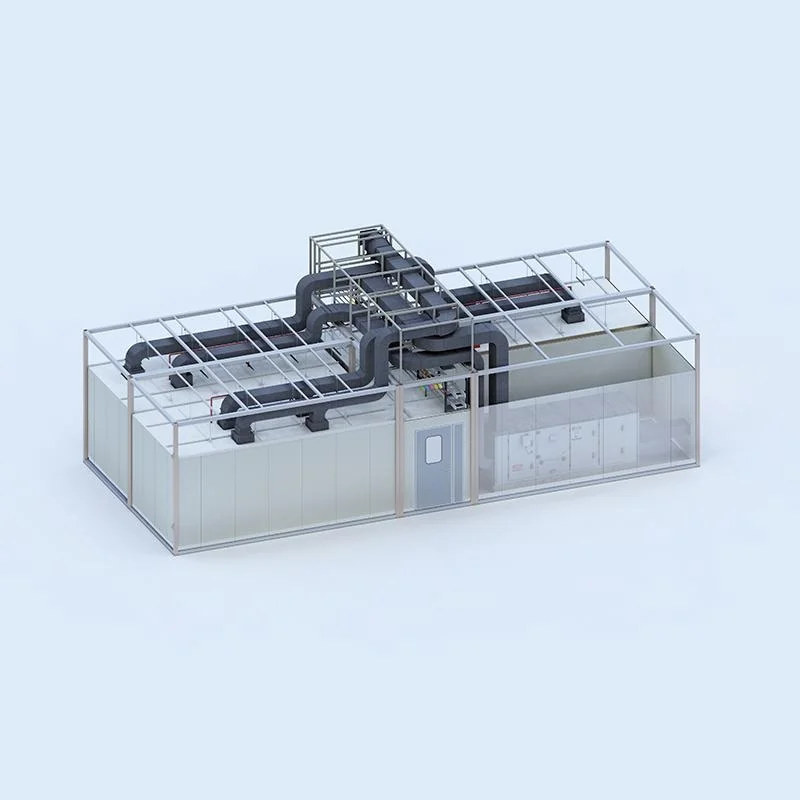 Prefabricated modular cleanroom with cleanroom wall panels