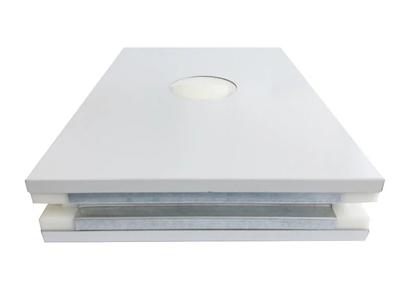 Flush cleanroom wall panels with corrosion-resistant surface