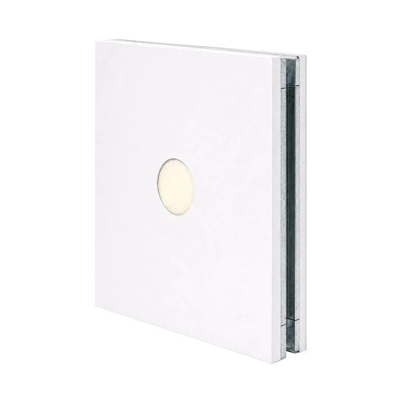 PU cleanroom panel - perspective view with polyurethane foam core and edge joint