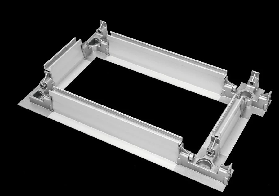 Aluminium alloy cleanroom FFU ceiling grid frame with corner connectors